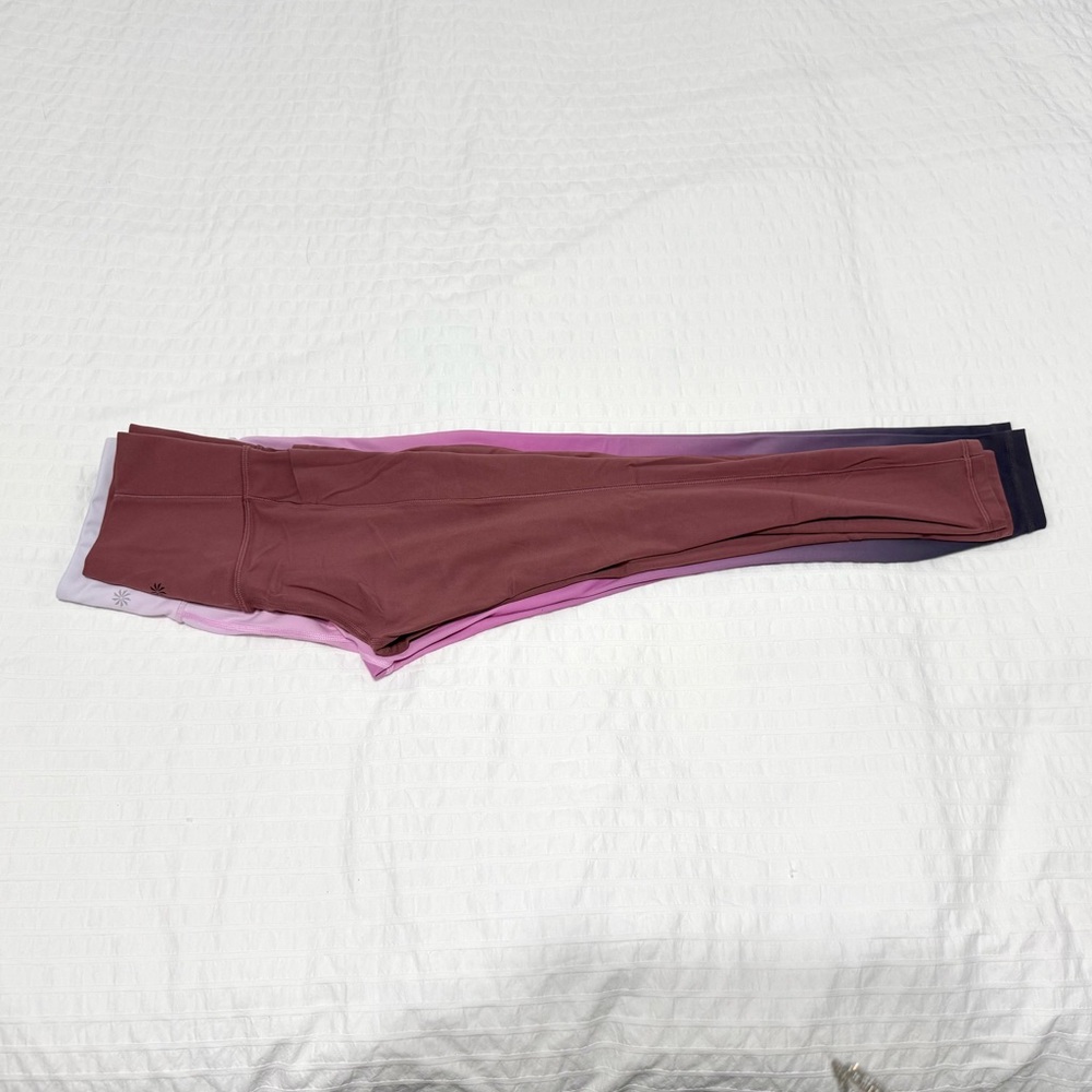 Stylish Ombre And Solid Leggings Bundle - image 2